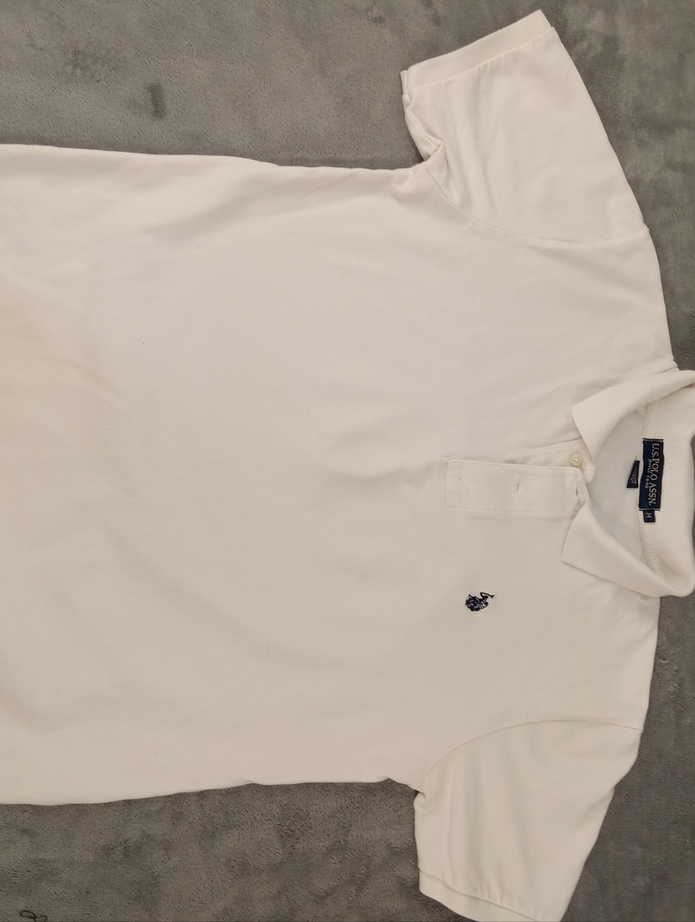 U.S. Polo Assn. Men's White Short-Sleeve Polo Shirt Size Medium - Picture 3 of 13